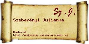 Szeberényi Julianna névjegykártya