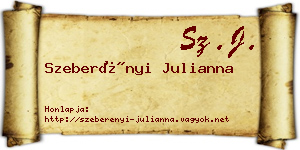 Szeberényi Julianna névjegykártya