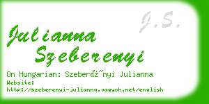 julianna szeberenyi business card